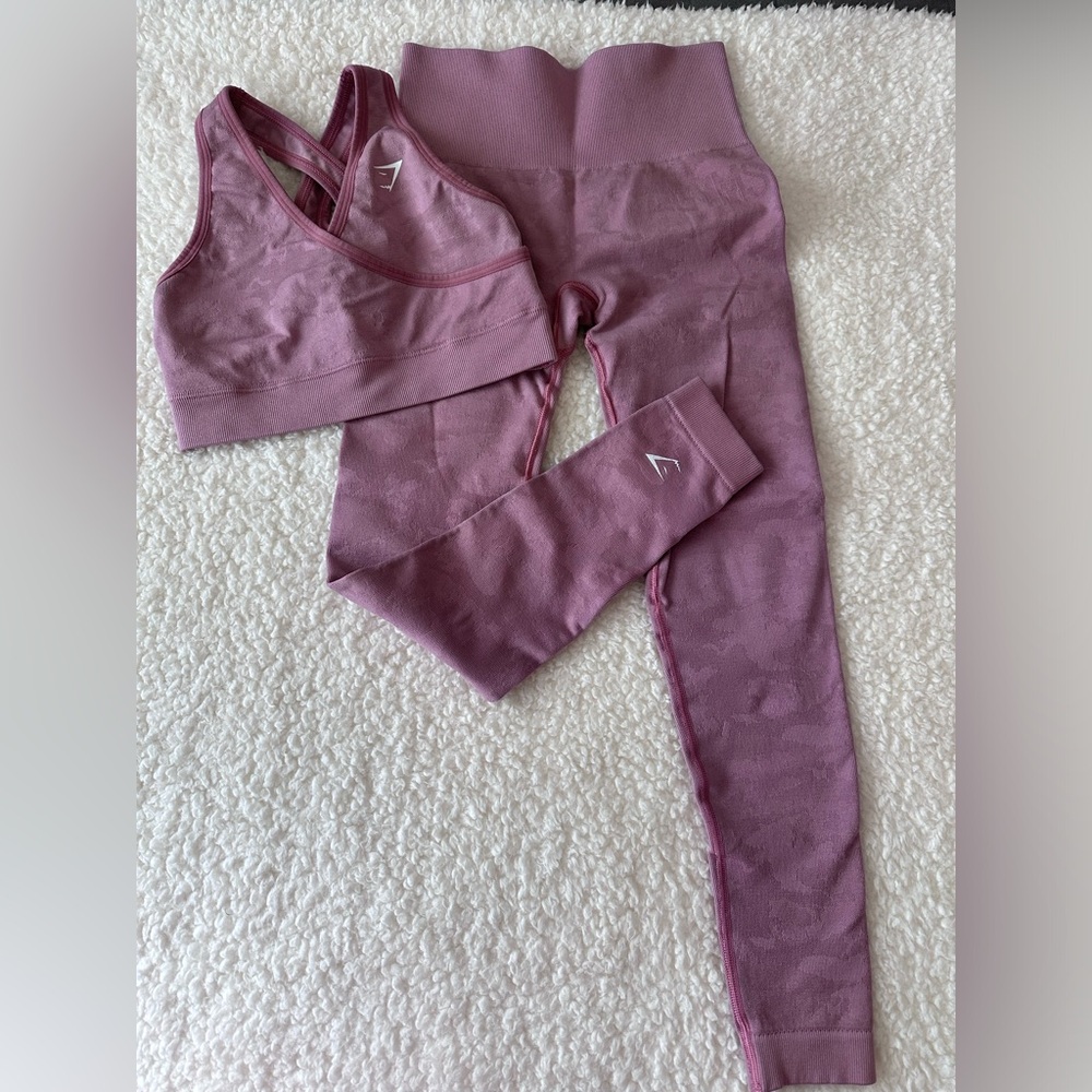 Gymshark adapt camo pink set